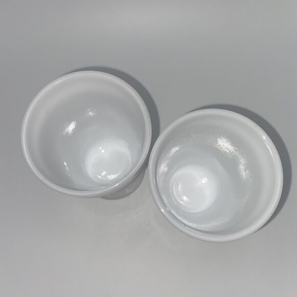 Anchor Hocking White Milk Glass Grape Leaves 5 3/4” Footed Goblet  Set Of 2 - Picture 3 of 11